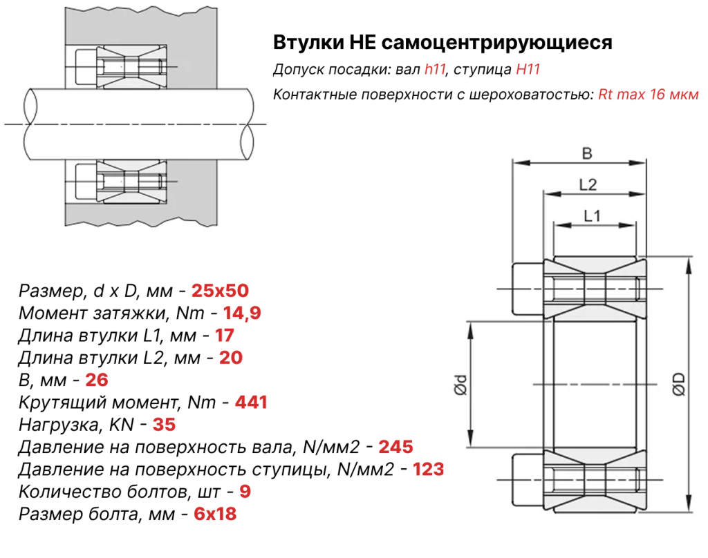 Чертеж втулка зажимная ВК40 25х50